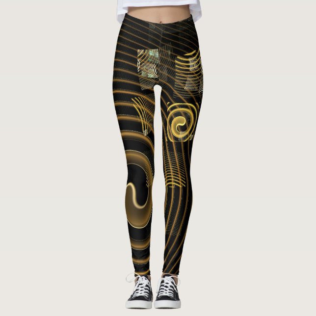 Hypnosis Abstrakt Art Leggings (Framsida)