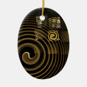 Hypnosis Abstrakt Art Oval Ornament