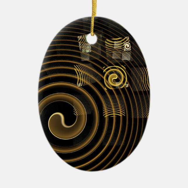 Hypnosis Abstrakt Art Oval Ornament (Framsidan)
