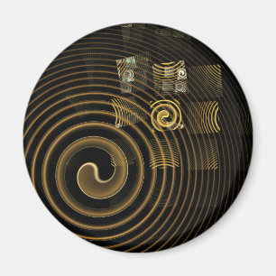 Hypnosis Abstrakt Art Round Magnet