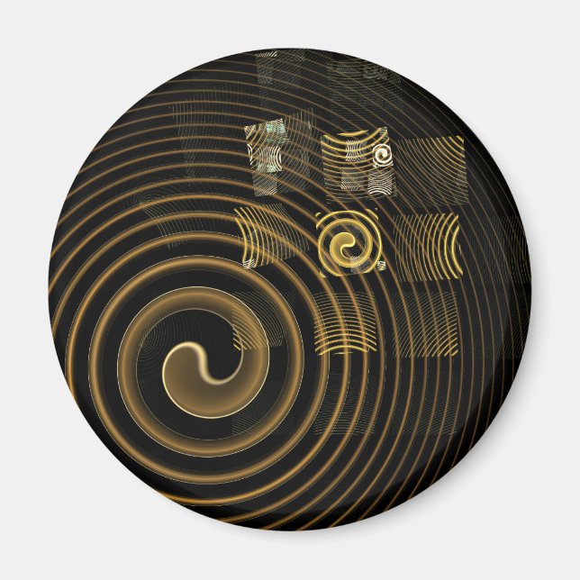 Hypnosis Abstrakt Art Round Magnet (Framsidan)