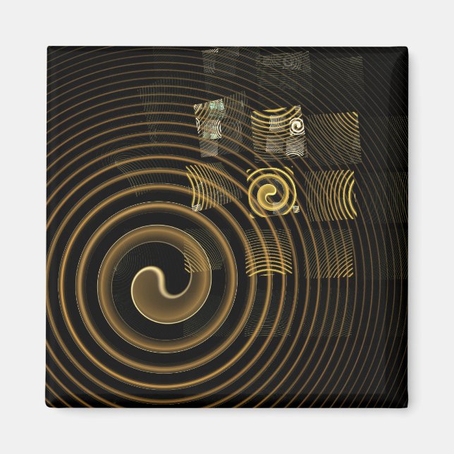 Hypnosis Abstrakt Art Square Magnet (Framsidan)