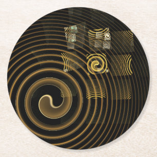Hypnosis Abstrakt Art Underlägg Papper Rund