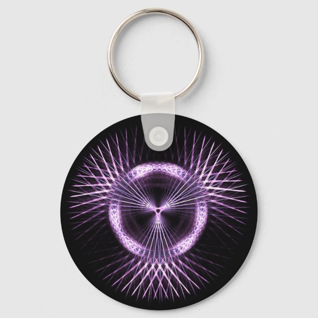Hypnosis Fractal Keychain Nyckelring (Framsida)