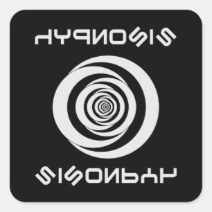 Hypnosis Hypnotizer Hypnotist Hypnotic Funny Gift Fyrkantigt Klistermärke