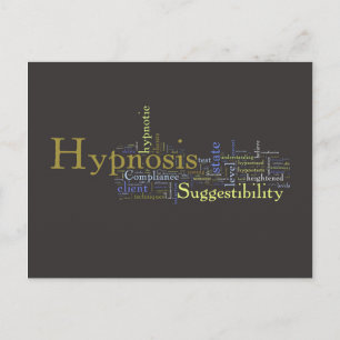 Hypnosis Ord Art-vykort - Mörkens bakgrund Vykort