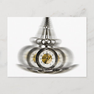 Hypnosis Spinning Clock Vykort
