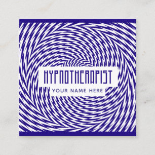 Hypnoterapeut Hypnotist Optical Illusion Fyrkantigt Visitkort