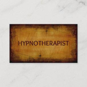 Hypnoterapist Antique Wood Grain Visitkort