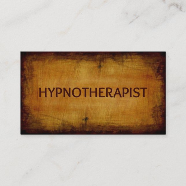 Hypnoterapist Antique Wood Grain Visitkort (Framsida)