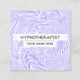Hypnoterapist Hypnotist Optical Illusion Line Art Fyrkantigt Visitkort