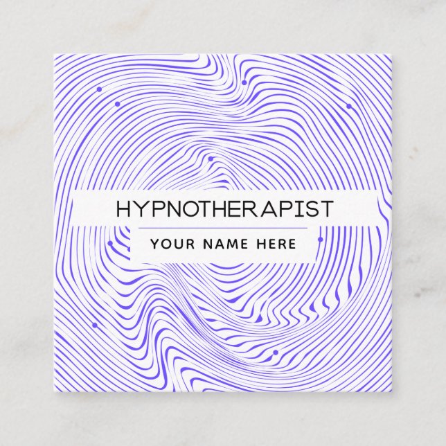 Hypnoterapist Hypnotist Optical Illusion Line Art Fyrkantigt Visitkort (Framsida)