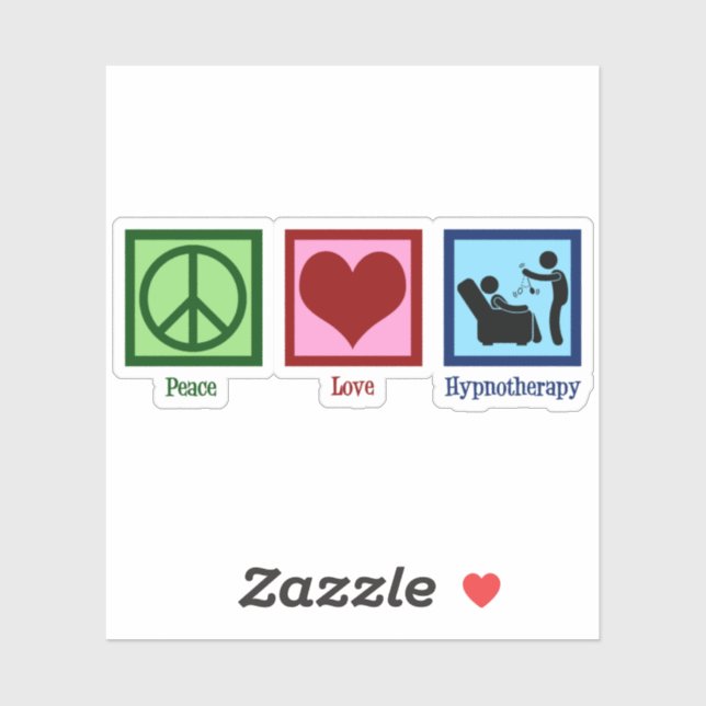 Hypnoterapist Peace Kärlek Hypnoterapi Klistermärken (Ark)