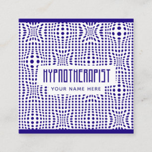 Hypnoterapist Therapy Hypnotist Social Media Blue Fyrkantigt Visitkort