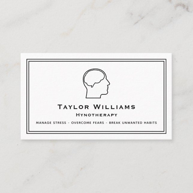 Hypnotherapy Psychiatrist Psychologist Mindfulness Visitkort (Framsida)