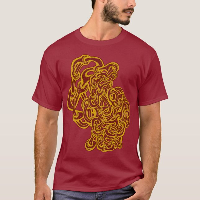 Hypnotic Amorphous Phantasmagoric Modern Groovy T Shirt (Framsida)