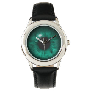 Hypnotic Deep Aqua Marine Grönt Öga Retina Armbandsur