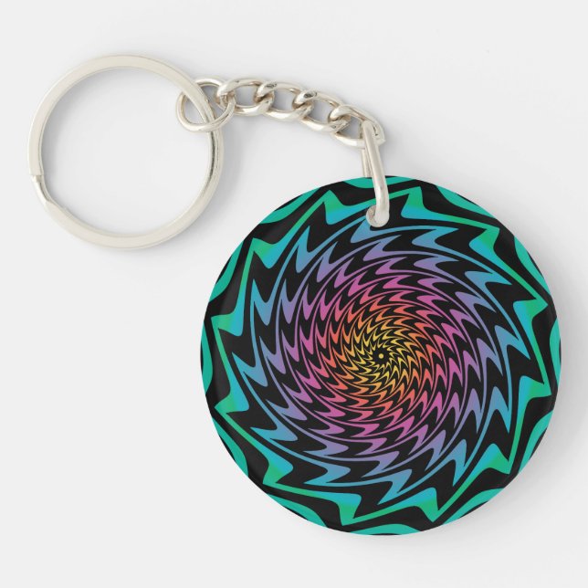 HYPNOTIC DISK Mesmerizing Neon Coola Zig Zag Spira (Framsidan)
