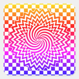 Hypnotic öga fyrkantigt klistermärke