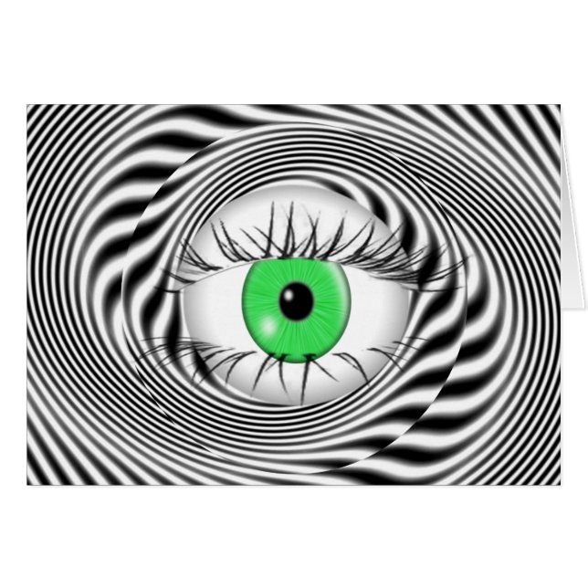 HYPNOTIC ÖGA - HYPNOTIST HÄLSNINGSKORT (Framsidan Horizontal)
