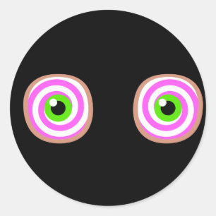 Hypnotic ögon runt klistermärke