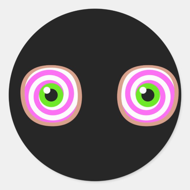 Hypnotic ögon runt klistermärke (Framsida)