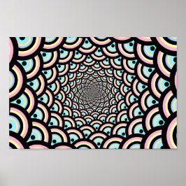 Hypnotic Psychedelic Archway Mönster Poster