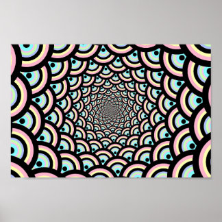 Hypnotic Psychedelic Archway Mönster Poster