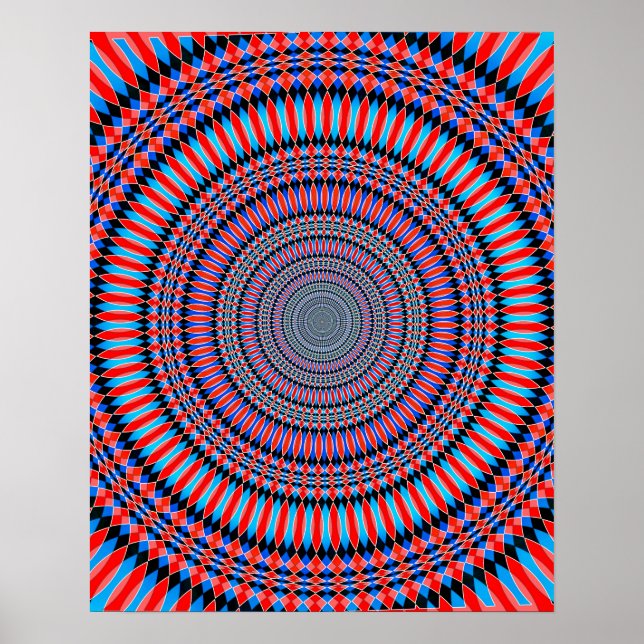 Hypnotic Radial Mönster Poster (Framsidan)