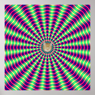 Hypnotic Ringar och Beams Poster