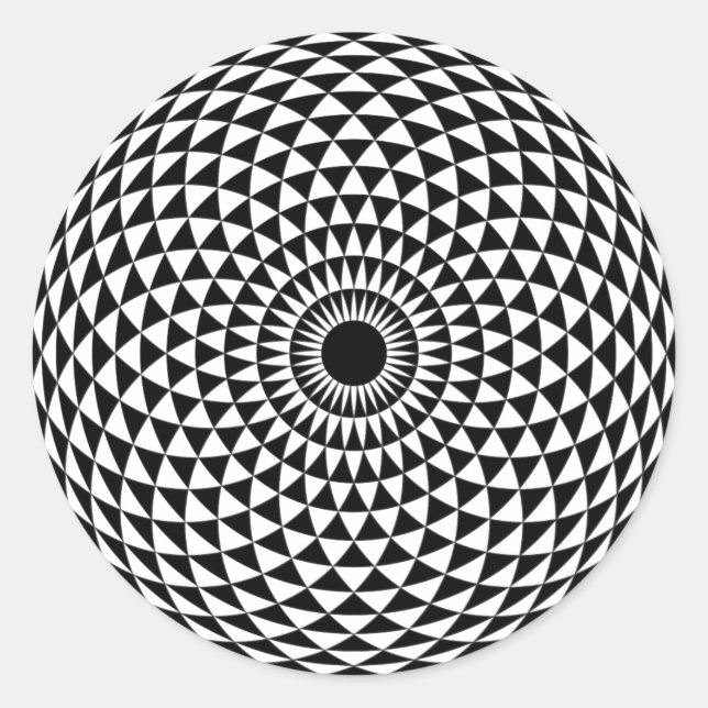 Hypnotic Sticker Runt Klistermärke (Framsida)