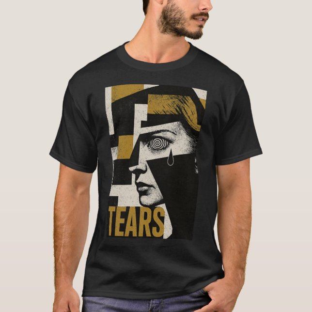 Hypnotic Tears: Abstract Emotion T Shirt (Framsida)