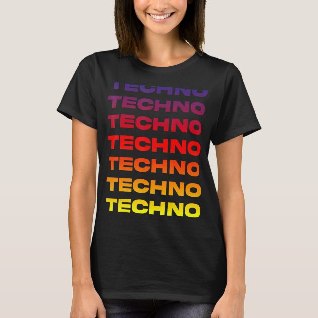 Hypnotic Techno Deep Dub Electronic Beats IDM EDM T Shirt (Framsida)