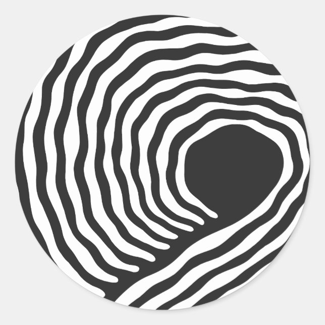 Hypnotic Wave Runt Klistermärke (Framsida)