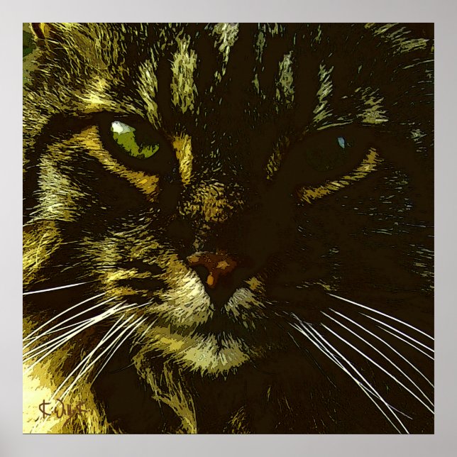 HypNotification Cat Digital Art Hypnosis Poster (Framsidan)