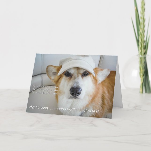 Hypnotifiera Corgi-födelsedagskort Kort (Framsida)