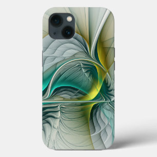 Hypnotis Abstrakt Golden Turcos Teal Fractal
