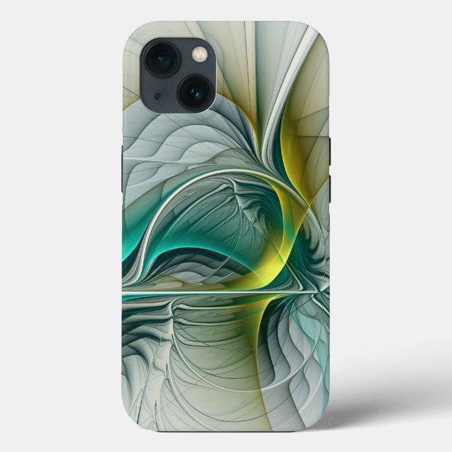 Hypnotis Abstrakt Golden Turcos Teal Fractal (Baksida)