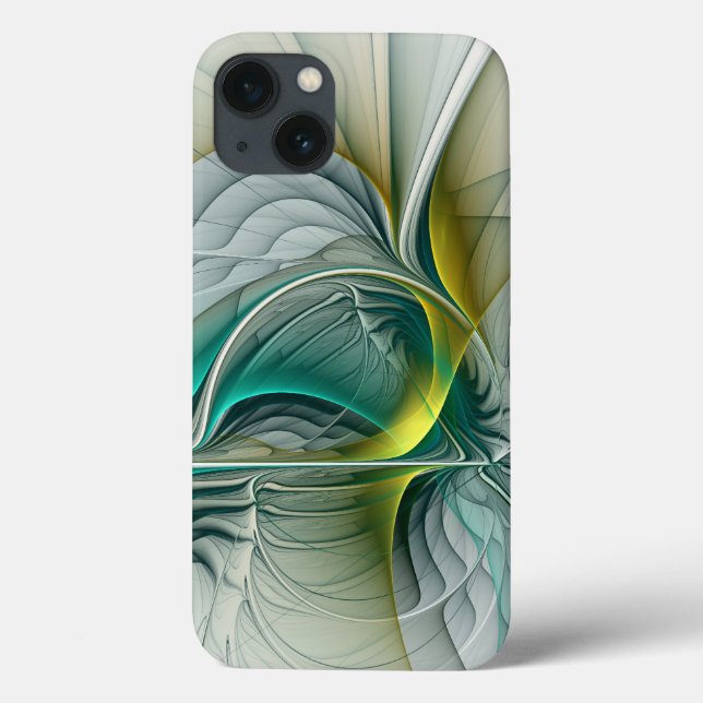 Hypnotis Abstrakt Golden Turcos Teal Fractal (Baksida)