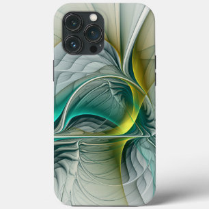 Hypnotis Abstrakt Golden Turcos Teal Fractal