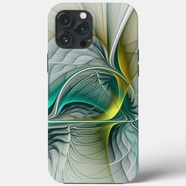 Hypnotis Abstrakt Golden Turcos Teal Fractal (Baksida)