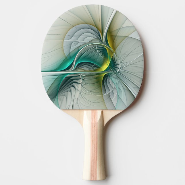 Hypnotis Abstrakt Golden Turcos Teal Fractal Pingisracket (Framsidan)