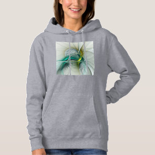 Hypnotis Abstrakt Golden Turcos Teal Fractal T Shirt
