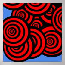 Hypnotis Red Black och Blue Spiral