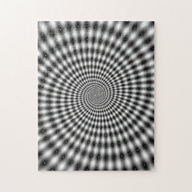 Hypnotisera optisk Illusion Spiral Pussel (Vertikal)