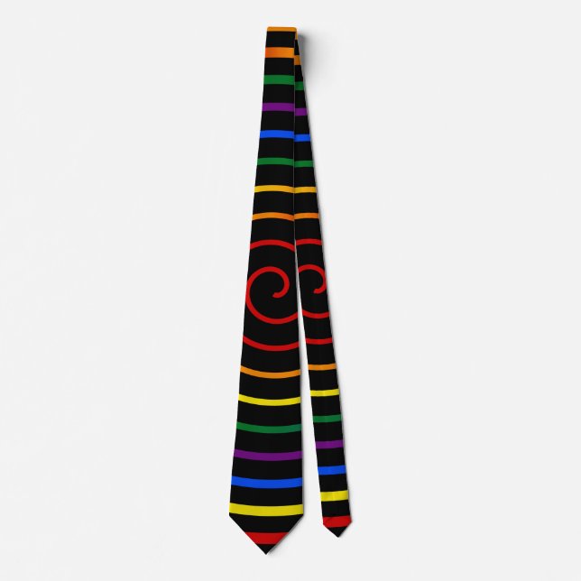 Hypnotiserad Pride Regnbåge V2 Slips (Framsida)