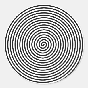 Hypnotiserad svart och valfri Färg Runt Klistermärke