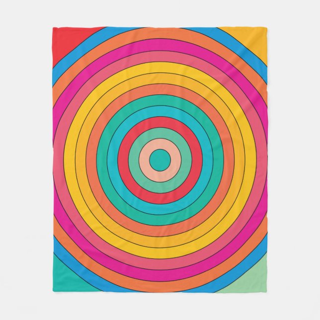 Hypnotiserat blanksteg (medium) fleecefilt (Framsidan)