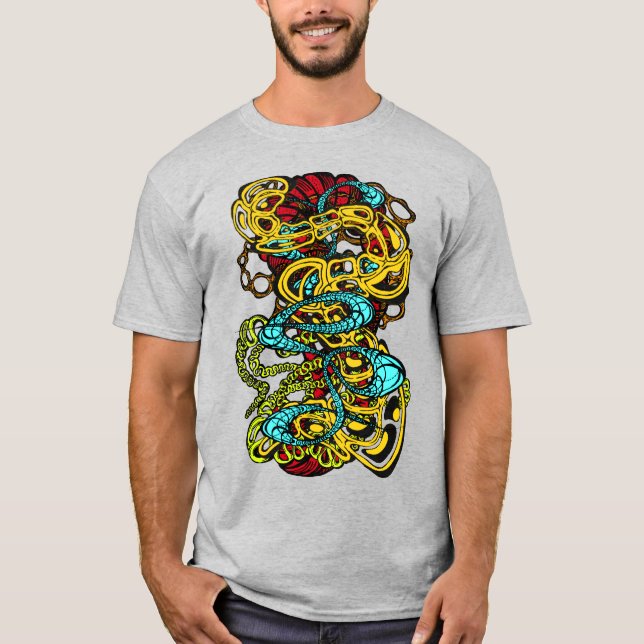 Hypnotisk Amorfis Fantasmagorisk Modern Groovy T Shirt (Framsida)