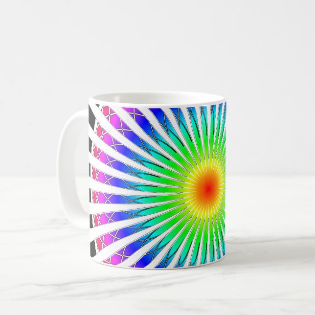 Hypnotisk blomma kaffemugg (Framsida vänster)